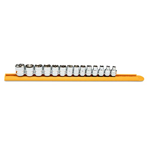 GEARWRENCH 14 Pc. 3/8" Drive 6 Pt. Standard Socket Set, Metric - 80552 - size: 3/8 inch, style: 14 piece