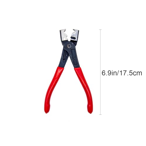 10pcs Stainless Steel CV Boot Clamp with 1pc Heavy Duty Hose Clip Pliers, Small and Large Adjustable Drive Shaft CV Boot Crimp Clamp Universal Car Accessories Ear Type Extension