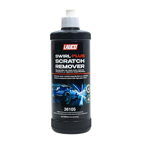 LAUCO Swirl+Plus Scratch Remover – 8oz, Polish Compound, Professional Silicone-Free Finishing Polish for Removing Fine Scratches, Swirls & Oxidation, Clear Coat Safe, High-Gloss Mirror Finish - style: Swirl–8oz