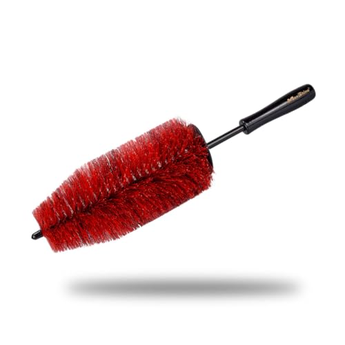 Maxshine Universal 10” Wheel & Rim Brush – Soft Bristle Scratch-Free Car Detailing Brush with Comfort Grip & Knuckle Guard – Tire, Spoke, Lug Nut & Brake Dust Cleaner for Cars, Trucks, SUVs & Boats - size: 10"