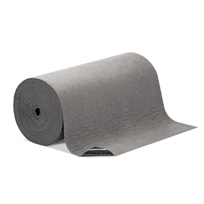 PIG Poly Backed Absorbent Mat Roll | Absorbs up to 35.31 gallons per roll | Heavyweight | 31” W x 131.75’ L | 50 pads per roll | PM50823 - style: 50 pads per roll