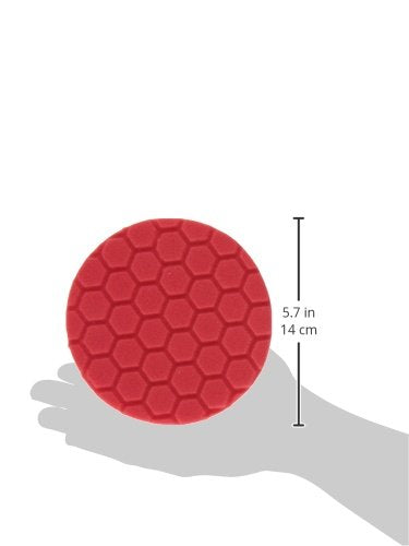 Chemical Guys, Hex-Logic Ultra Light Finishing Pad, Red, 5.5 in for 5 in | Softest red finishing foam pad lays down waxes, sealants and finishing polishes for a flawless, glossy finish