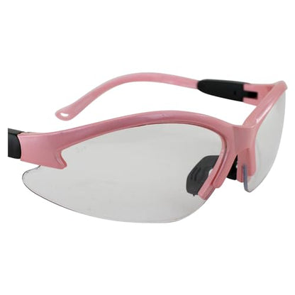 Global Vision Safety Shop Glasses - color: Medium Pink Frame/Clear Lens