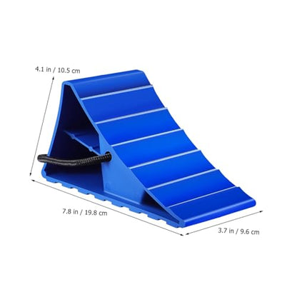 2PCS Skid Tire Cars Wheel Stopper Set- Non-Slip Ramp Access Ramps, Saver Brake Stoppers Ridged Wedgeswith Caravan Chock Block for Cars Caravan Horsebox Motorhome
