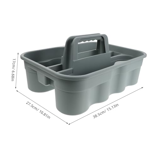 GLEAVI Large Capacity Storage Basket Handheld Cleaning Tote Sturdy Plastic Dividers for Dorm Car Office