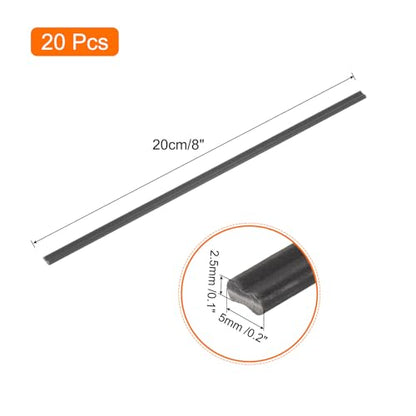 MECCANIXITY 20pcs 8 Inch Plastic Welding Rods PVC Welding Strips Welder Rods for Plastic Welder,Car Bumper, Kayak Repair, Black - color: Black, size: 8 Inch