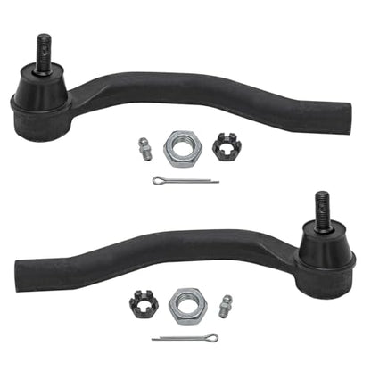 Detroit Axle - 2.4L Front 4pc Steering Knuckles Kit for 03-07 Honda Accord, 2 Steering Knuckles & Wheel Bearing Hubs 2 Outer Tie Rod Ends 2003 2004 2005 2006 2007 Replacement - size: 4SU50427/Kit