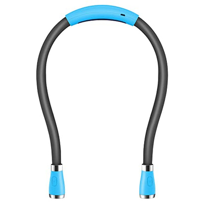 USB Rechargeable Neck Book Light for Reading in Bed, 4 LED Bulbs 4 Adjustable Brightness, Hands Free for Night Jogging or Mending Lamp (Blue) - color: Blue