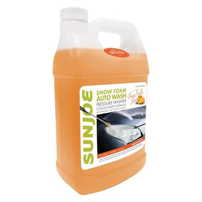 Sun Joe Snow Foam Car Wash Soap & Cleaner Concentrate, Orange Vanilla Scent, 1 Gallon - Cleaning Solution for Automotive Vehicles, Vinyl, Aluminum, Wood, & Brick Surfaces, SPX-FCS1G-COC - style: Orange-Vanilla Car Snow Foam Cleaner