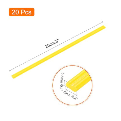 MECCANIXITY 20pcs 8 Inch Plastic Welding Rods PE Welding Strips Welder Rods for Plastic Welder,Car Bumper, Kayak Repair, Yellow - color: Yellow, size: 8 Inch