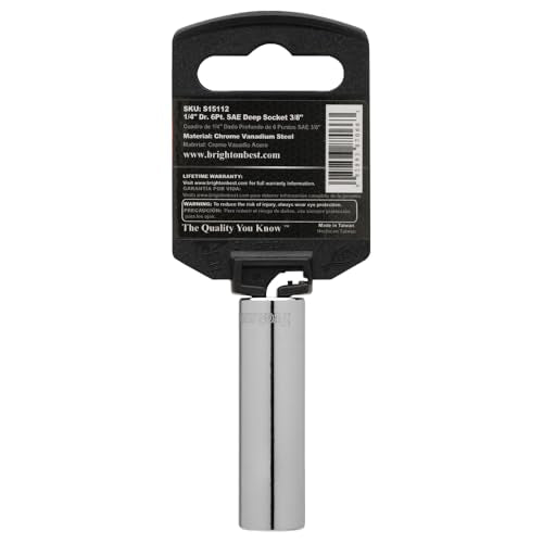 S15112 1/4" Drive SAE Socket, 3/8" Deep 6 Point - size: 3/8 INCH, style: DEEP