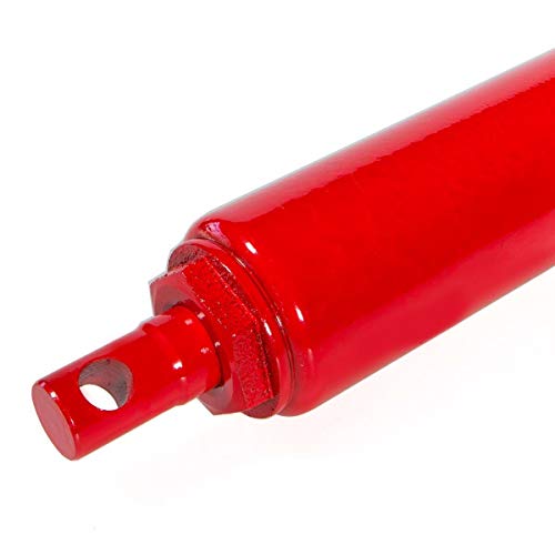 XtremepowerUS 8 Ton Hydraulic Long Ram Jack Replacement Engine Hoist Cylinder with Clevis Base, Heavy-Duty Welded Steel, Manual Pump Operation - size: 8 Ton (Single Pump)