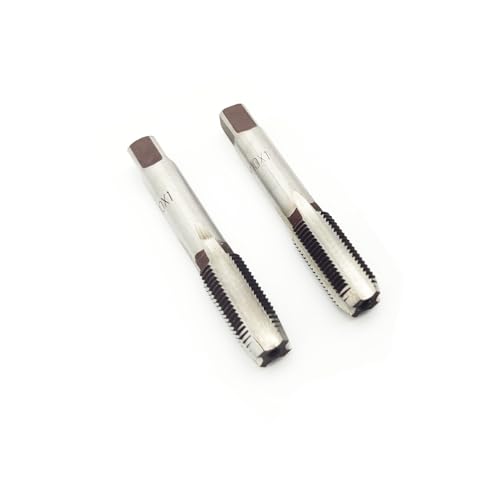 AtticZone M10 x 1.0 Metric Hand Thread Tap, Right Hand, Alloy Tool Steel, 1 Taper Tap, 1 Plug Tap for Metal Working DIY Industrial - size: M10x1.0