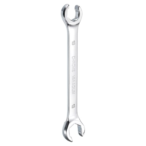 HARFINGTON Flare Nut Metric Wrench 16mm x 18mm CR-V Mirror Polished Chrome Plating Metric Wrench for DIY Hand-making Automotive Repairs and Household Maintenance - size: 16mm x 18mm
