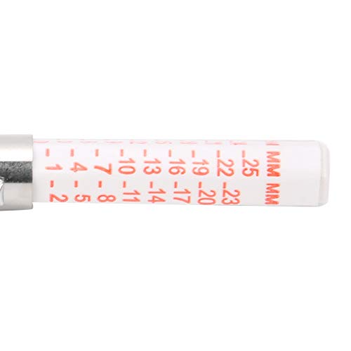 EVGATSAUTO Tire Depth Gauge, Stainless Steel and ABS Tire Tread Depth Gauge 0 25mm, Clear Scale Pocket Clip, Universal Wear Checker for Car Truck Motorcycle Garage Use (Homochromy Plugged in and Not - size: Homochromy Plugged in and Not Rotating