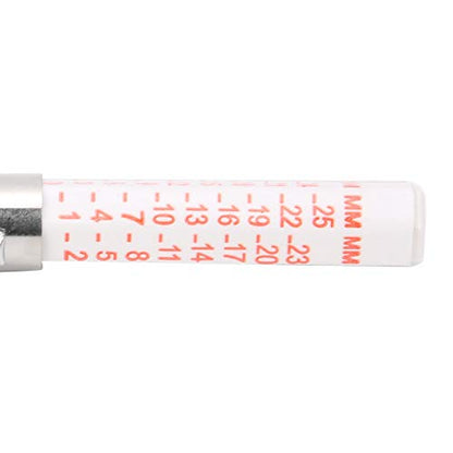 EVGATSAUTO Tire Depth Gauge, Stainless Steel and ABS Tire Tread Depth Gauge 0 25mm, Clear Scale Pocket Clip, Universal Wear Checker for Car Truck Motorcycle Garage Use (Homochromy Plugged in and Not - size: Homochromy Plugged in and Not Rotating
