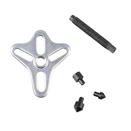 DAYUAN 46Pcs Harmonic Balancer Puller Set, Flywheel Steering Wheel Puller | Gear Puller Yoke Crankshaft Pulley Puller，30 Bolts，Heat-Treated Alloy Steel Yoke，Floating Swivel，For 2 & 3-Hole Applications