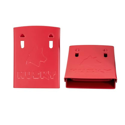 Husky Towing 38512 Foldable Wheel Chock Set Heavy‑Gauge Steel with Storage Case, Husky Red, Set of 2