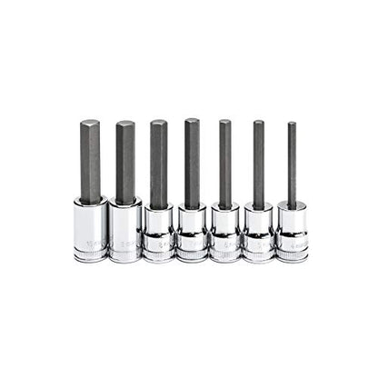 GEARWRENCH 7 Pc. 3/8" Drive Mid-Length Hex Bit Socket Set, Metric - 82546