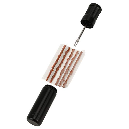 Oumers Tubeless Bike Tire Repair Tool Kit, Bike Tire Punctures with 5PCS Bacon Strips Plus Insertion Tool Tire Repair Fork Reamer - color: 5-orange