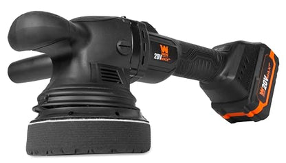 WEN 20V Max Cordless 5-Inch Dual Action Polisher and Waxer Kit with 4Ah Battery, Charger, and Polishing Pads (20875) - size: Cordless 5-Inch
