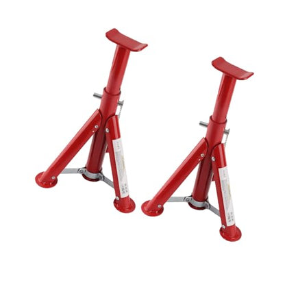 Vikye Foldable 3 Ton Car Jack Stand Durable Alloy Steel for Maintenance Easy Storage 11.42-16.06in Red