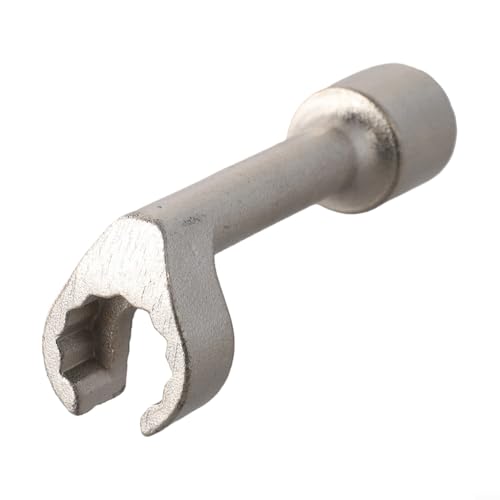 Diesel Fuel Line Socket Set 1/2 Drive Flare Nut Wrench for Automotive Tube Pipe Repair, Open End Ring Sizes 12 14 16 17 18 19mm, Metal Hand Tool(17mm) - color: 17mm