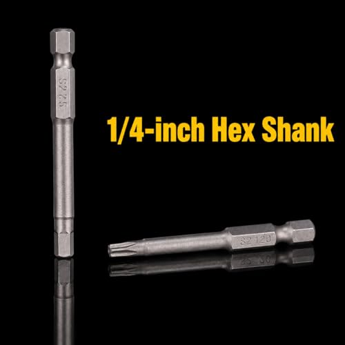 Bates- Hex Head Allen Wrench Drill Bit Set, 2.3 Inch, 33 pcs, S2 Steel, 1/4 Hex Screwdriver Bit Set, Magnetic, Metric, SAE, Tamperproof Security Torx Bit Set