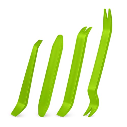 GOOACC Auto Trim Removal Tool Kit No-Scratch Tool Kit for Car Audio Dash Window Molding-4PCS (Green) - color: Green, size: 4PCS Trim Removal Tool