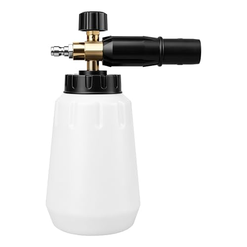 Foam Cannon for Greenworks Pressure Washer, 1L | 3700 PSI, 1/4" Quick Connect, Adjustable Snow Foam Lance, Car Detailing & Cleaning
