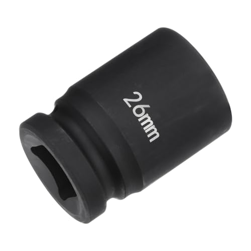 HARFINGTON 6-Point Impact Socket 3/4" Drive 26mm Metric 40Cr Alloy Steel Spindle Axle Nut Impact Socket - size: 26mm