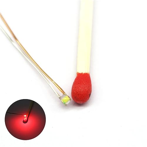 25pcs Pre-soldered Micro Litz Wired Leads Red SMD Led 0603 + Muti-Resistor New - color: (4)Red, size: 25pcs