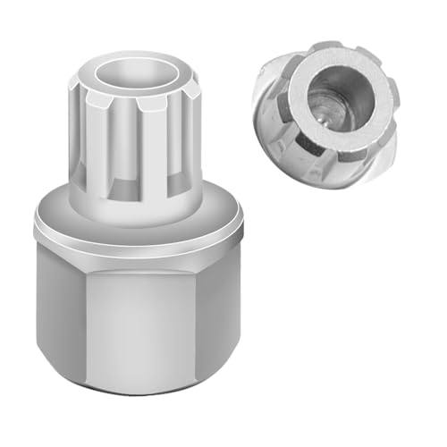 53/8PT Wheel Locking Nut Key Compatible with VW, Audi, Nut Removal | Wheel Lock Nut Socket Adapter, Anti-Theft Screw Remover, Hand Repair Tool, Tyre Fitting, garage - color: 53/8PT