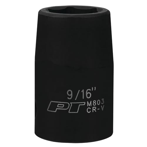 Performance Tool M803 1/2 Drive 9/16 6-Point Impact Socket for Heavy-Duty Use in Automotive and Industrial Applications - size: 9/16", style: Impact