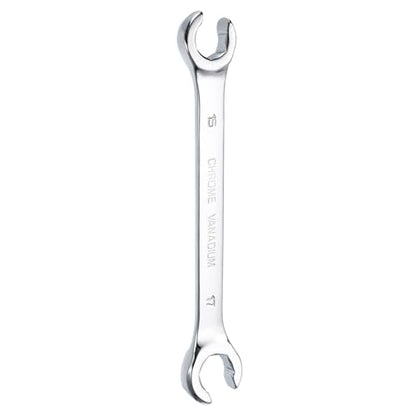 HARFINGTON Flare Nut Metric Wrench 15mm x 17mm CR-V Mirror Polished Chrome Plating Metric Wrench for DIY Hand-making Automotive Repairs and Household Maintenance - size: 15mm x 17mm