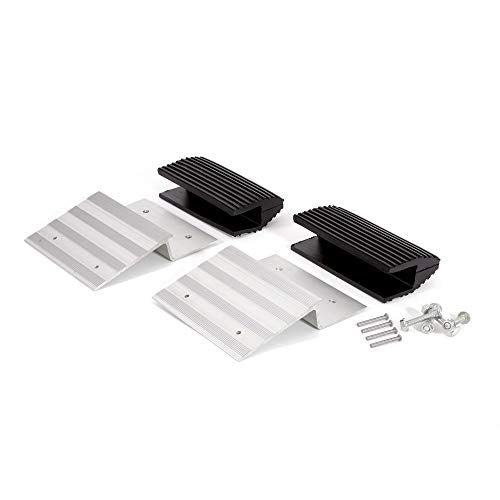 AFA Tooling 2x8 Ramp Kit, Aluminum Ends, Rubber Feet, 1500 lb Capacity | Ramp brackets for wood build a shed ramp or lawn mower ramps for pickups, trailers, ATVs, snowmobiles, and garden tractors - size: 8 Inch