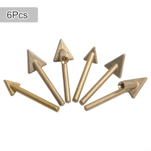 6-Piece Copper Plastic Welding Replacement Tips, Smoothing Repair Iron Heads for 80W Welder Kit, Multi-Purpose Surface Restorer for Car Bumper, Kayak, Leather, Shoes, and Toys