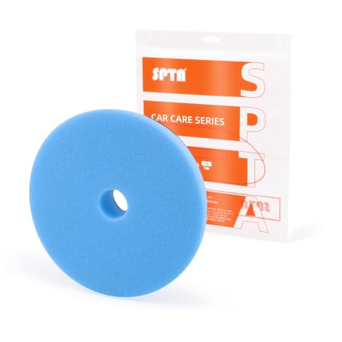 Blue T60 Moderate-Cut Foam Polishing Pads, SPTA 1Pc 5.5 Inch Face for 5 Inch 125mm Backing Plate Compound Buffing Sponge Pads for Car Buffer Polisher Compounding, Polishing and Waxing -FPBFS5B - color: 1pc Blue T60 Moderate-cut Pad, size: 5 Inch (125mm)