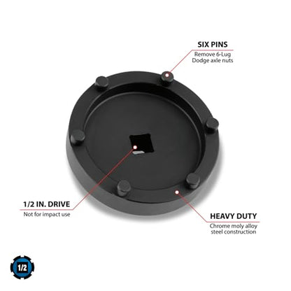 Performance Tool W83009 Heavy Duty 6 Lug Dodge Axle Nut Socket for Dodge/Ram Trucks 1500-5500, Years 1506-2014