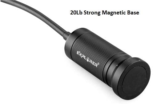 NextLED NT-7647 20-Inch Gooseneck Flashlight with Magnetic Base, Cree LED, Zoomable Lens, IP54 Rating Waterproof. Flexible LED Light, Work Bench, Auto Repair, Grill Light, Inspection - style: Flex Neck Flashlight