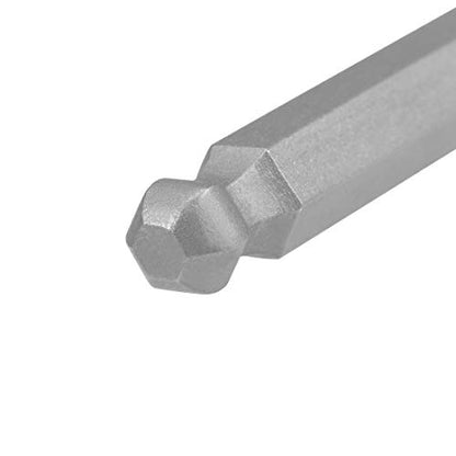 uxcell 3 Pcs H6 (6mm) Ball End Screwdriver Bits, S2 Steel Magnetic 5.1 Inch Long Drill Bit with 1/4 Inch Hex Shank - size: H6