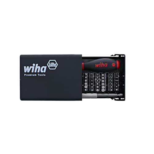 Wiha 71994 Bits Collector With Torx, Slotted, Phillips, Pozidriv, Square And Hex Inch Bits, 27 Piece