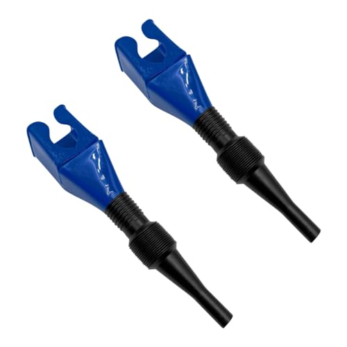 Retractable Car Fuel Funnel, Plastic Car Draining Tool Clasp Funnels, Flexible Oil Change Funnel, Universal Automotive Snap Funnels for Cars, Motorcycles (Blue, 2PCS)