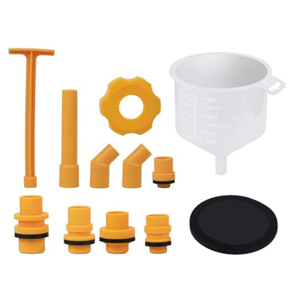 Professional 12Piece Car Coolant Refills Filling Funnel Spout Combination Overflows for Fluid Refilling None Leaks Funnel Systems