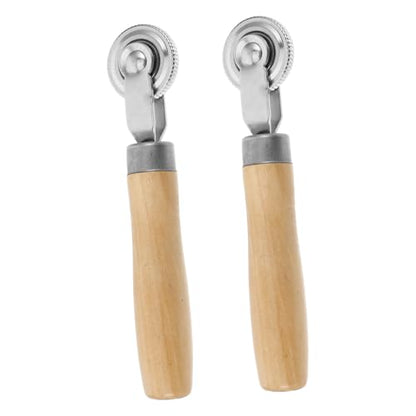 Hemobllo Tire Repair Tool Set 2pcs Tire Patch Rollers Wooden Handle for Car and Motorcycle Sturdy Roller Tool for Easy