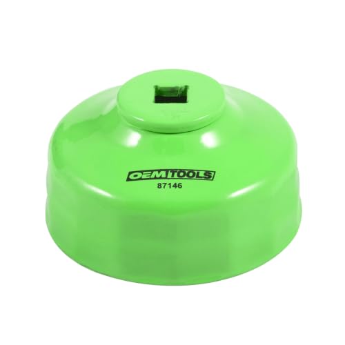 OEMTOOLS 87146 75/77 Millimeter 15 Flute Oil Filter Wrench, Green, Blend | 75/77 mm 15 Flute Oil Filter Wrench, Fits 3/8" Ratchet, Non-Slip Grip, Rust-Resistant - style: 75/77 mm 15 Flute