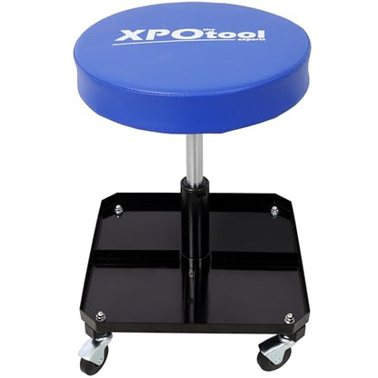 250 LBS Rolling Pneumatic Garage Stool with Tool Tray Adjustable Mechanic Seat for Auto Repair and Workshop Use