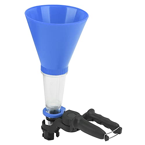 Oil Fill Funnel Kit, 3Pcs Universal Car Engine Oil Funnel, Fast Clamp Oil Filter, Oil Change Kit, Anti Static Wide Mouth Fuel Funnel with Clamp, Spill Oil Filling Funnel Kit - color: Blue