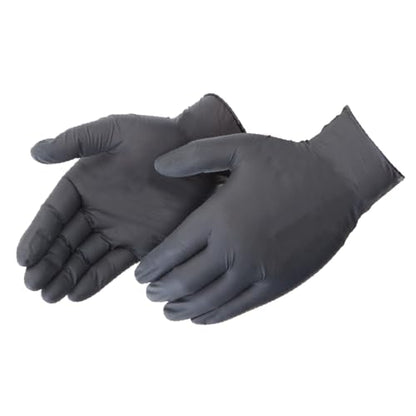 Nitrile Disposable Gloves | Powder-Free, Micro-Textured - size: X-Large, style: Exam Grade - 6 Mil (Black)