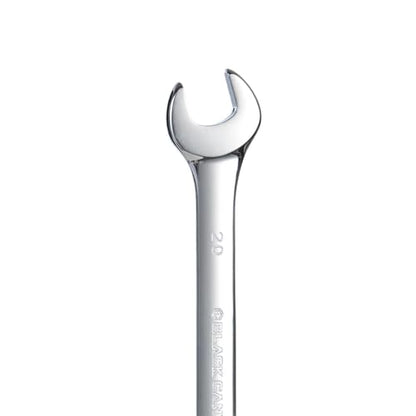 BLACK CANYON Metric 20mm Combination Wrench, 12-Point Box End & Hex Opening Design, Polished Steel - size: 20 mm